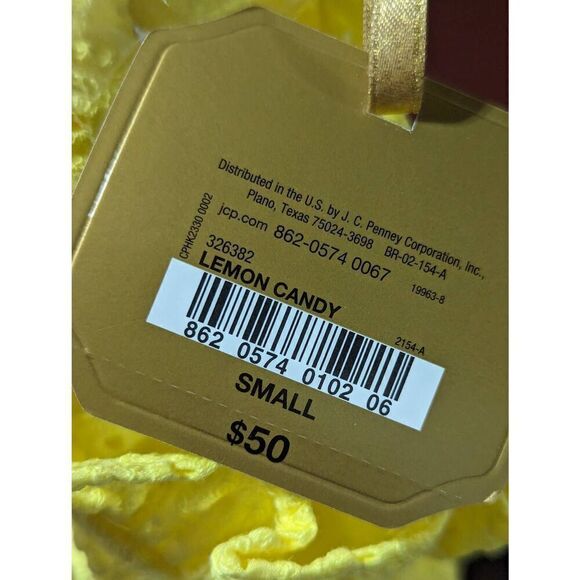 Ryegrass S Women's Yellow Eyelet Lace Blouse NWT - Picture 6 of 7